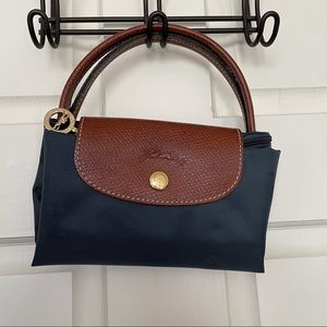 Longchamp Le Pliage Top Handle Bag Navy